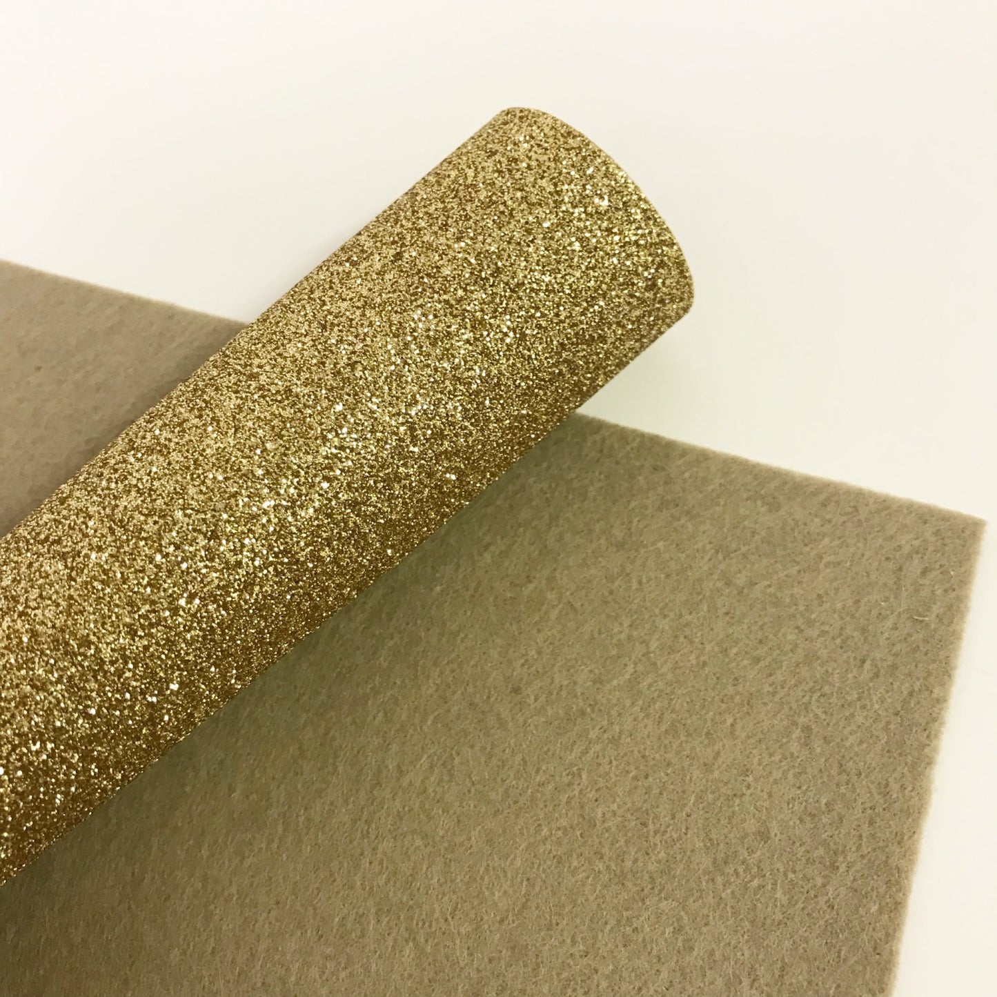 Pale Gold Glitter Felt