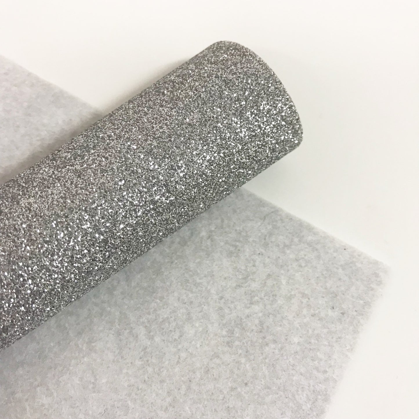 Silver Glitter Felt