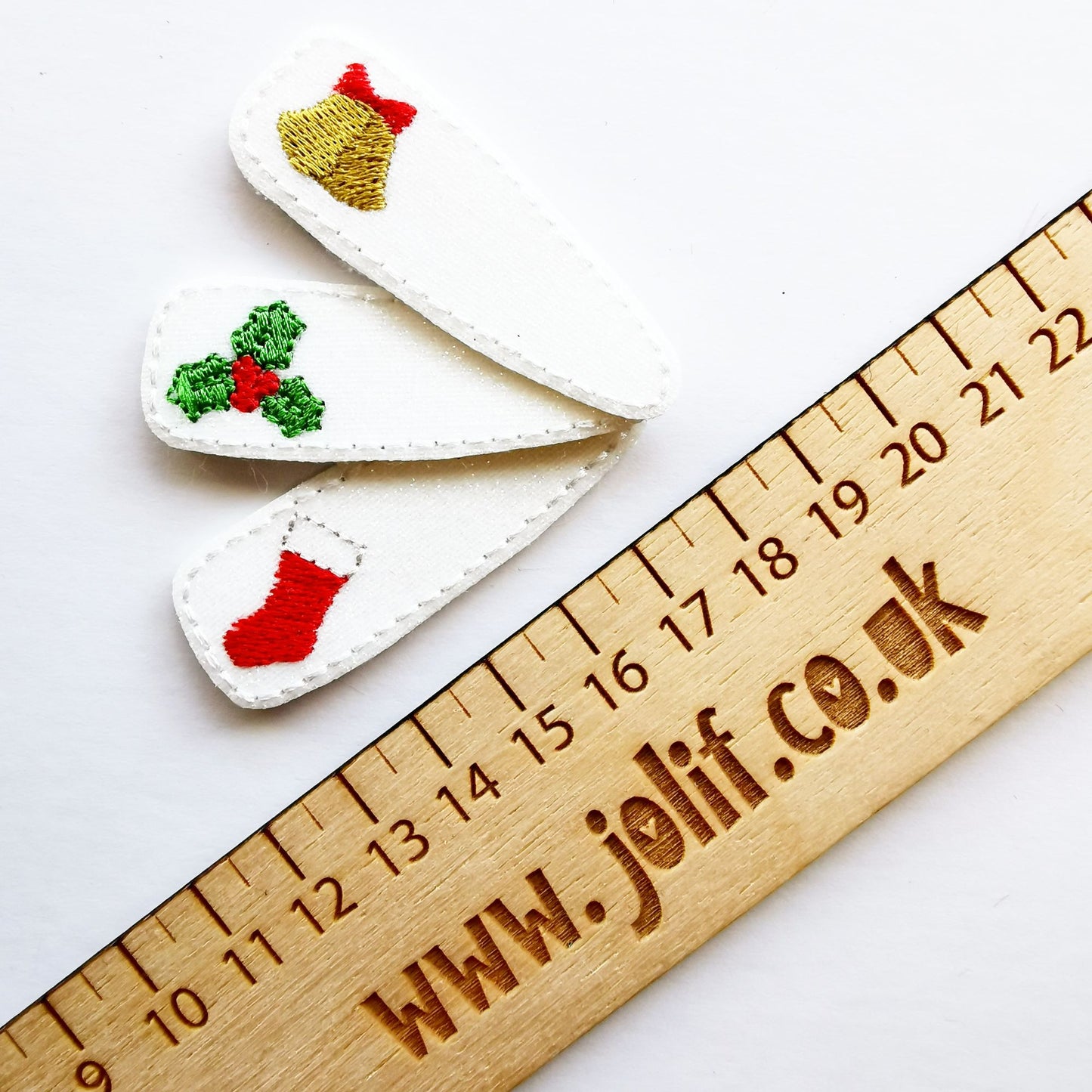 Christmas Glitter Clip Cosies - strip of 3