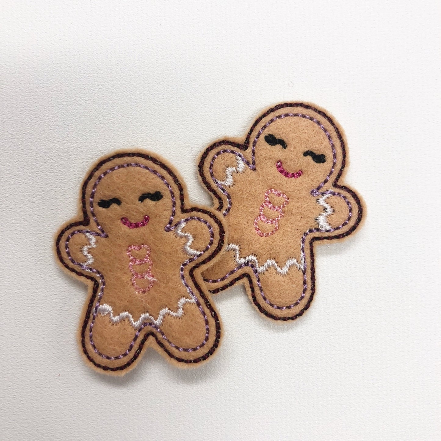 Ginger Bread Felties - strip of 3