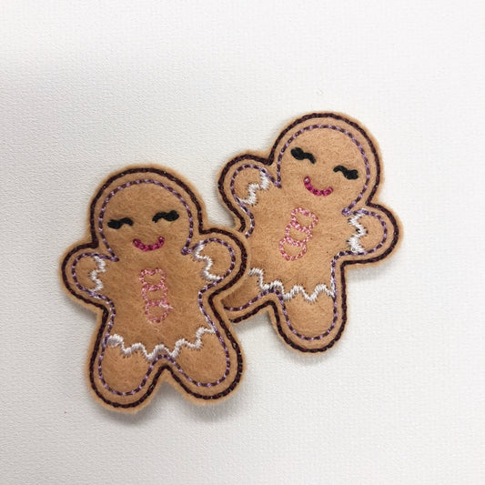 Ginger Bread Felties - strip of 3