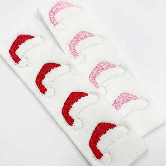 Santa Hat Felties / Strip of 4