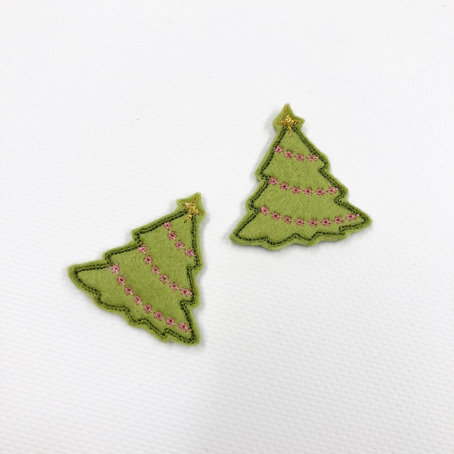 Christmas Tree Felties - strip of 3