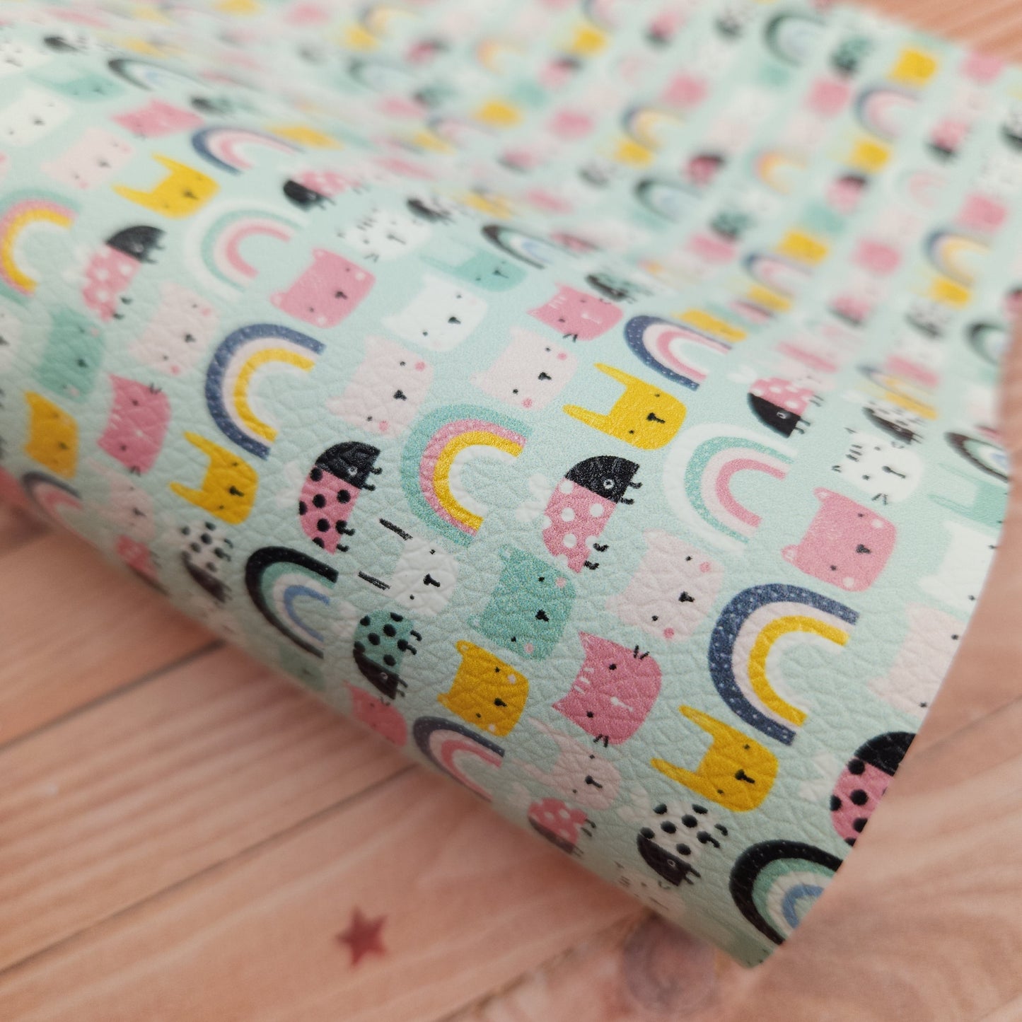 Ladybug & Friends on Mint Artisan Leatherette