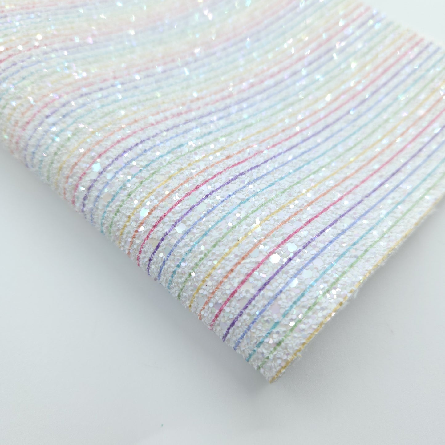 More Rainbow Pin Stripes Chunky Glitter