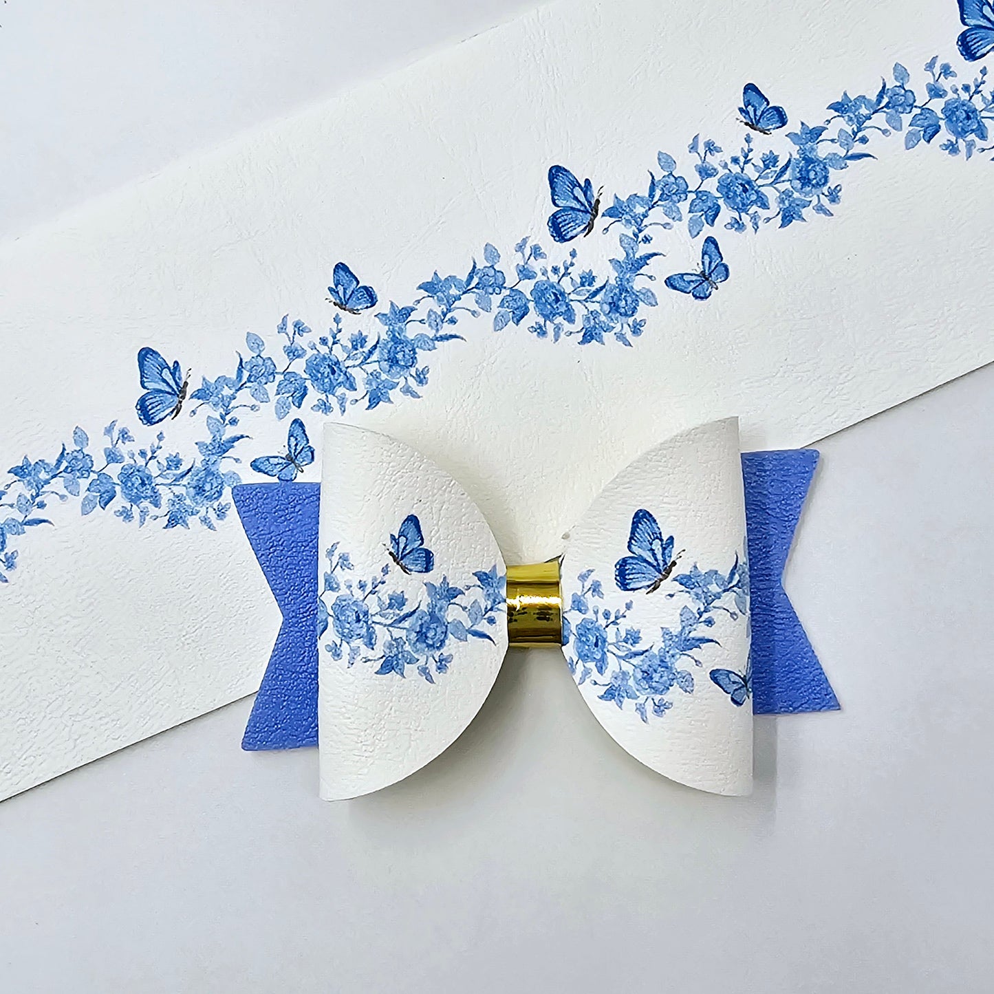 Blue Butterflies Fabric Roll