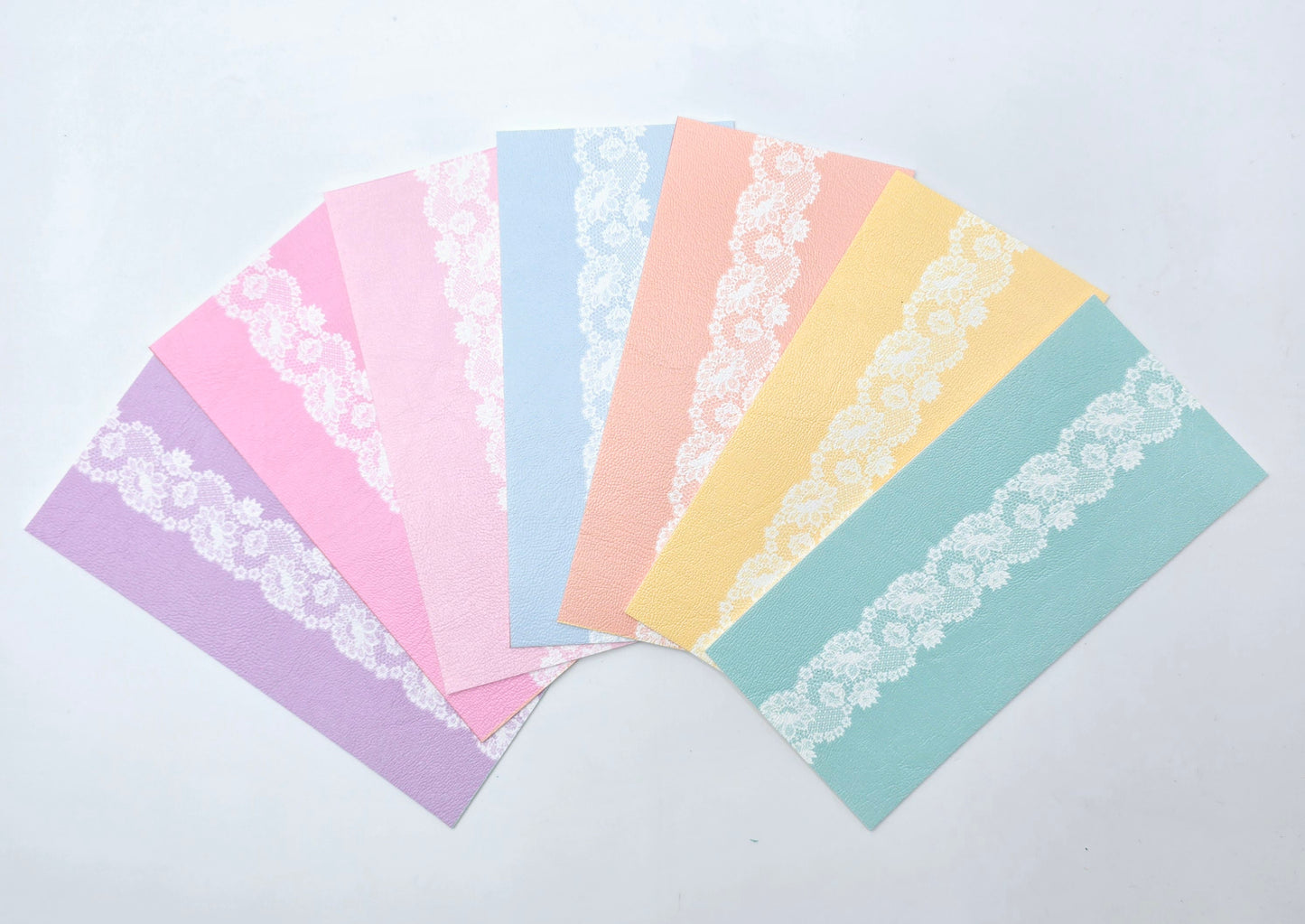 White Lace on Pinky Peach Fabric Roll