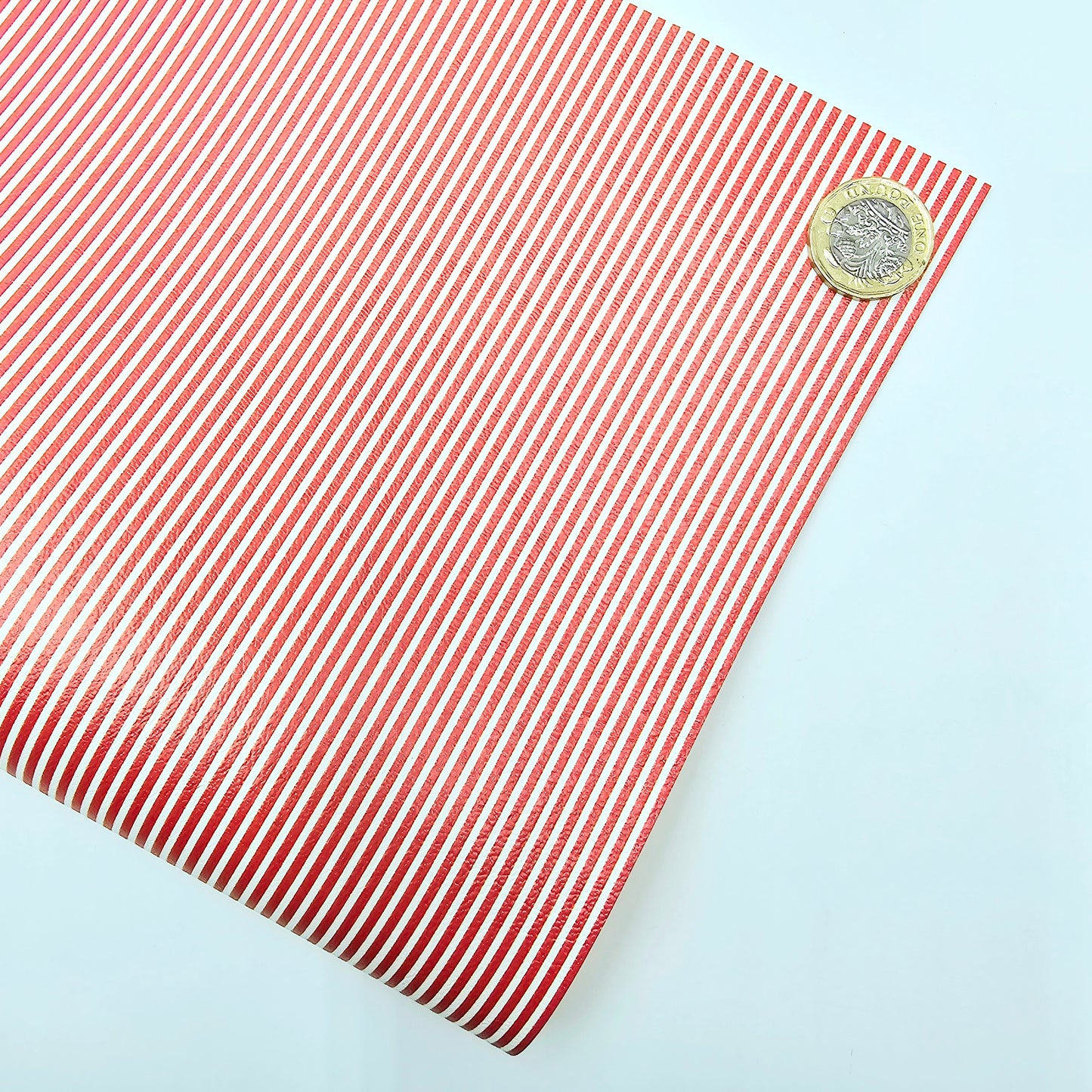 Pink or Red Candy Stripe Artisan Leatherette