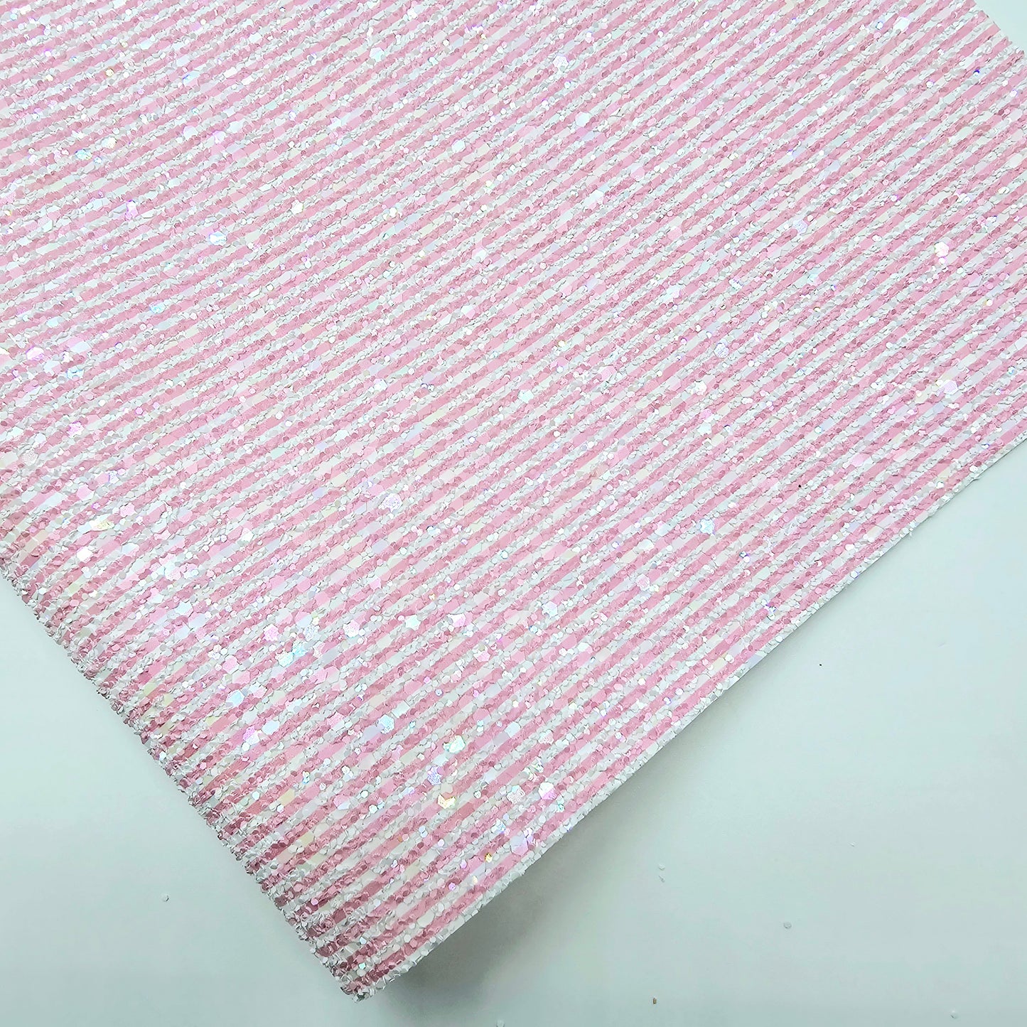 Candy Stripe Printed Chunky Glitter