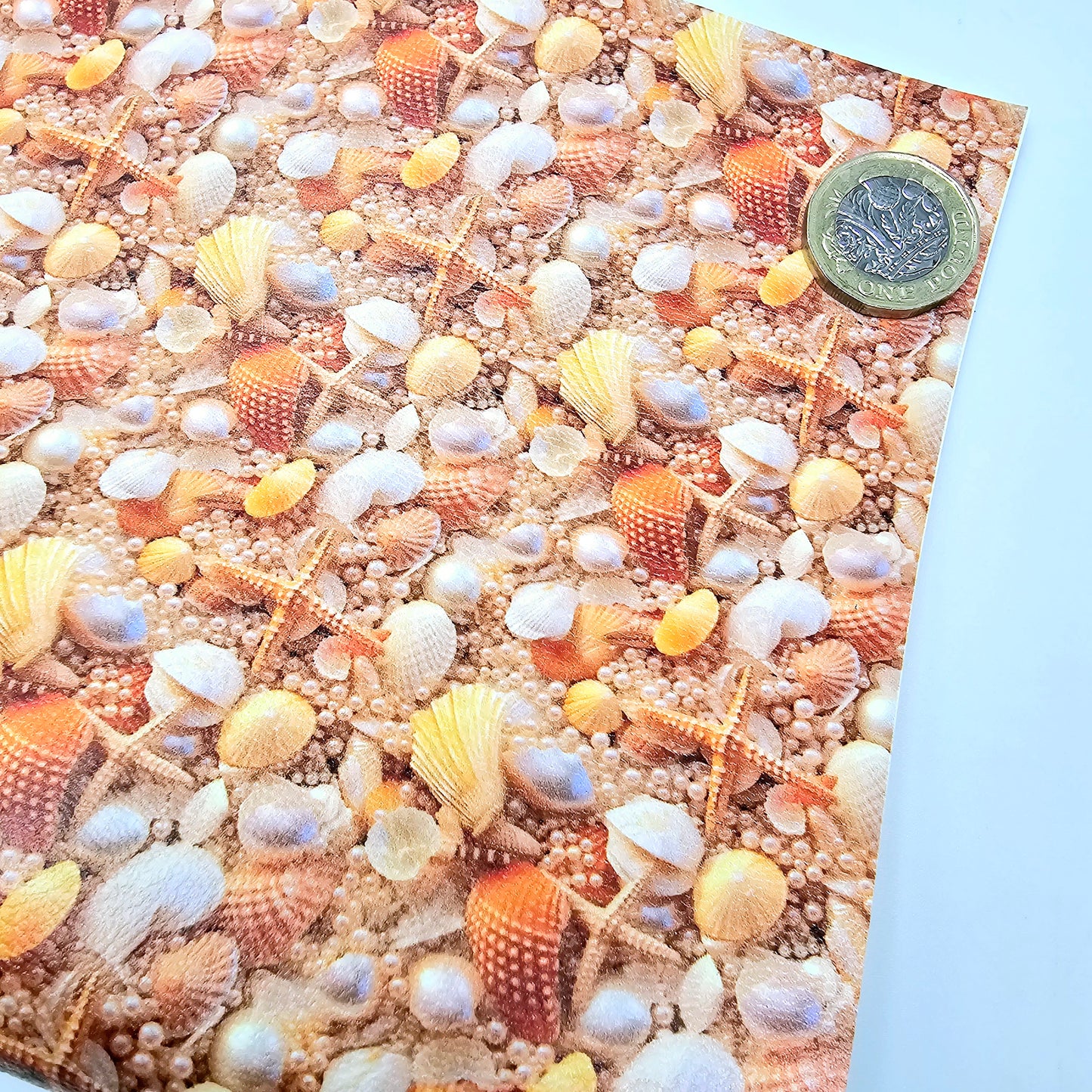 3D Seashells and Pearls Style 2 Artisan Leatherette