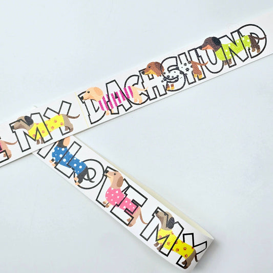 I Love my Dachshund Wristlet Double-sided Leatherette