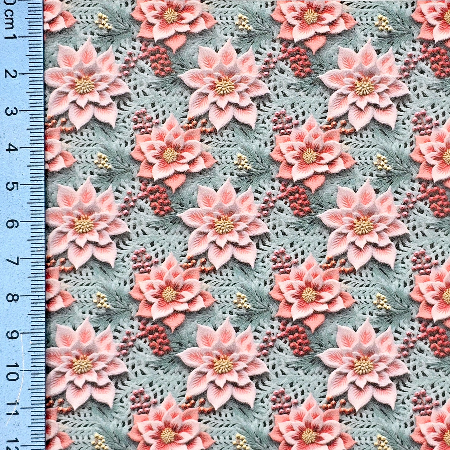 Pastel Christmas Floral Collection Style 1 Artisan Leatherette