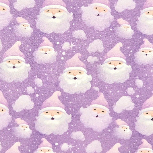 Lavender Christmas Santa Artisan Leatherette