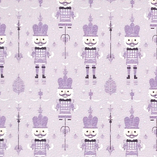 Lavender Christmas Tin Soldier Artisan Leatherette