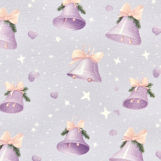 Lavender Christmas Bells Artisan Leatherette