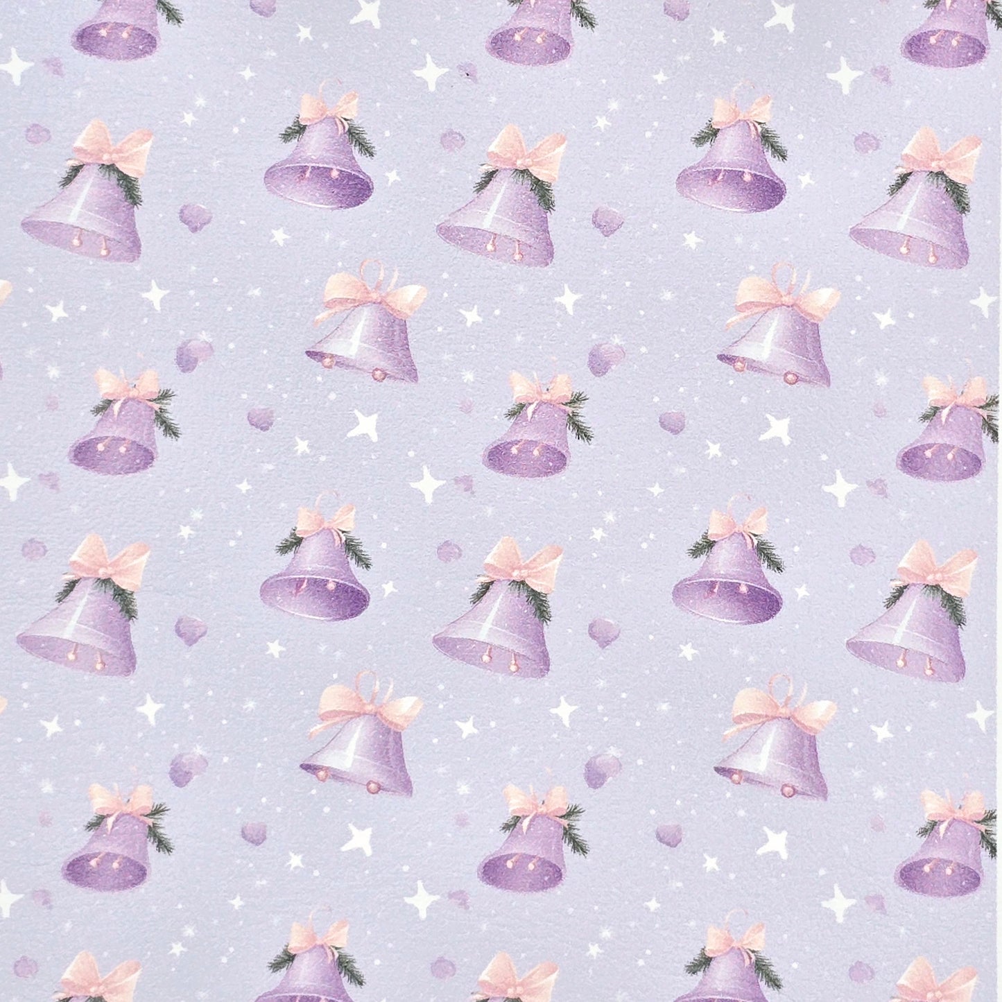 Lavender Christmas Bells Artisan Leatherette