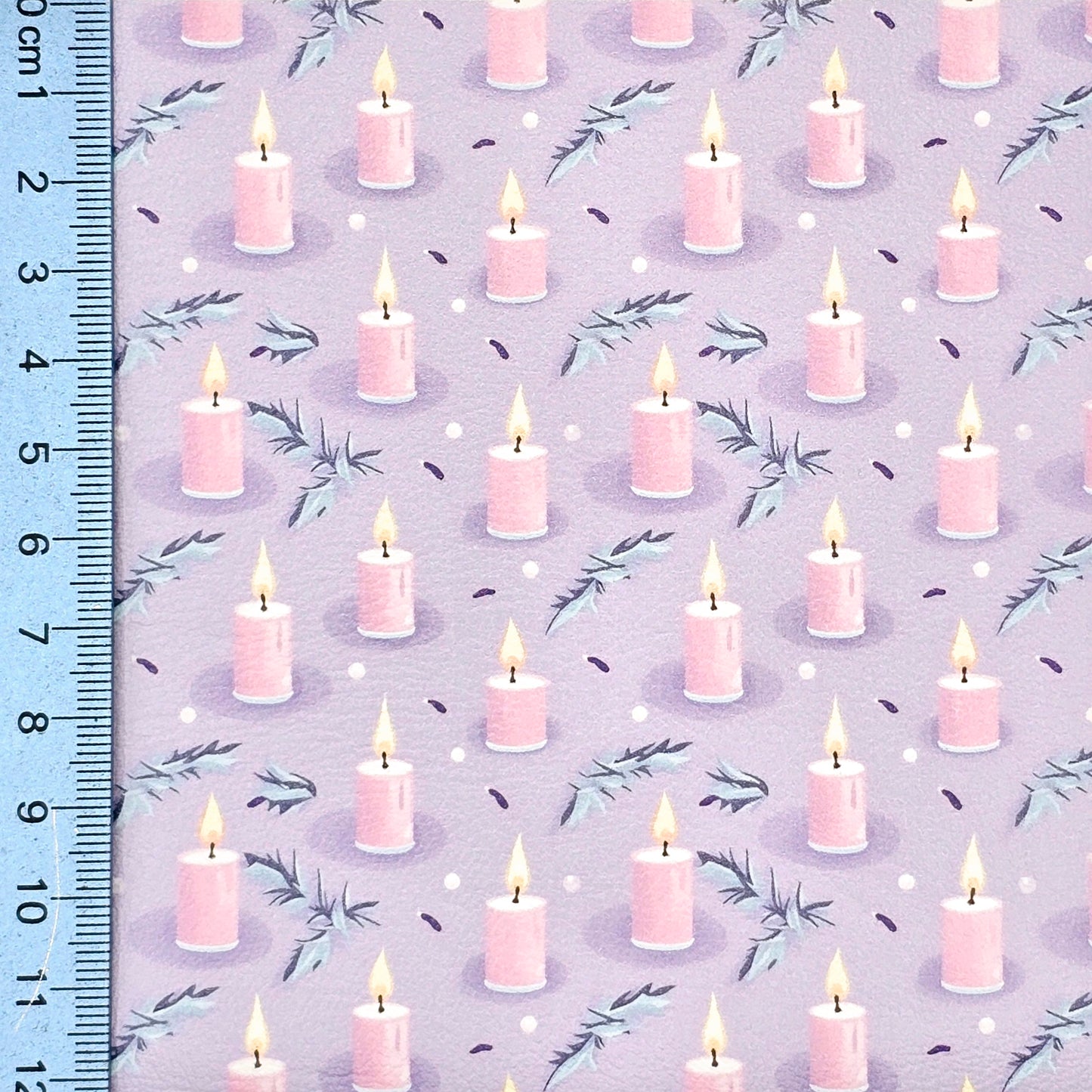 Lavender Christmas Candles Artisan Leatherette