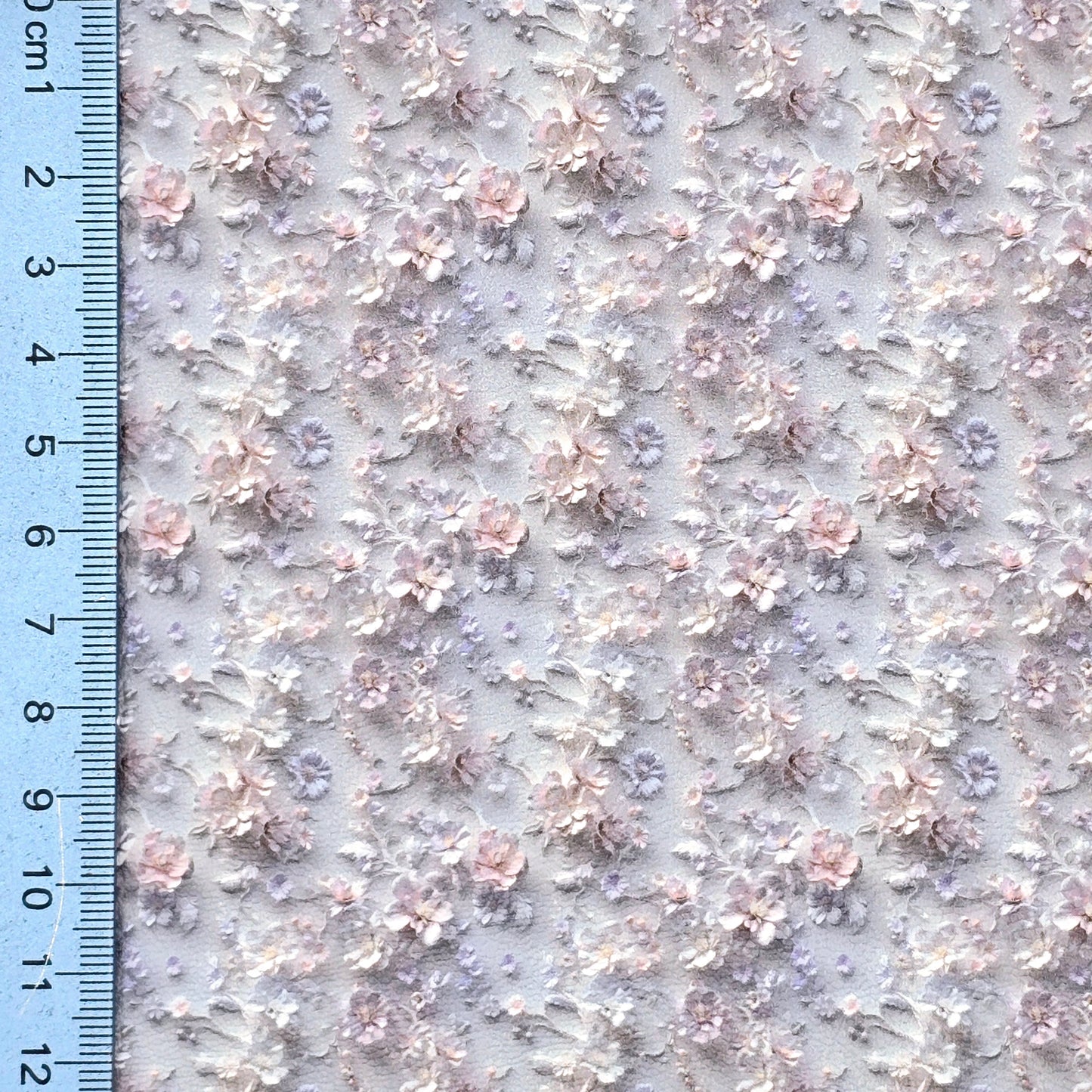 Pastel Blue 3D Floral Artisan Leatherette