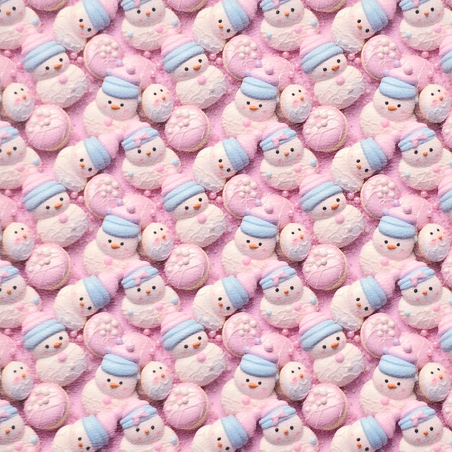 Snowman Cookies Artisan Leatherette