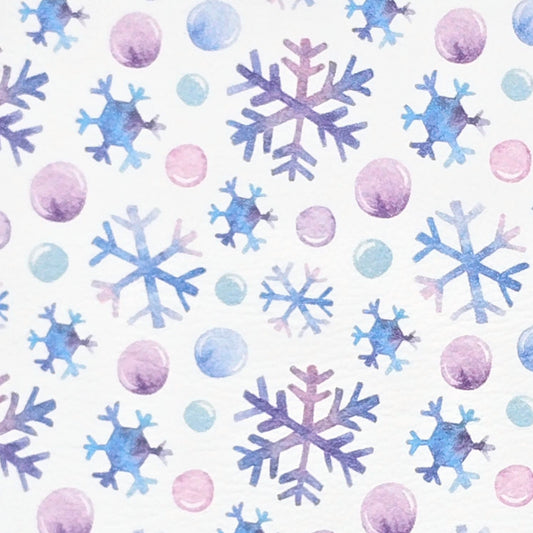 Watercolour Snow Artisan Leatherette