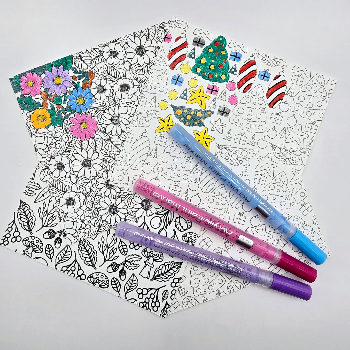 "Colour me in" Floral Artisan Leatherette