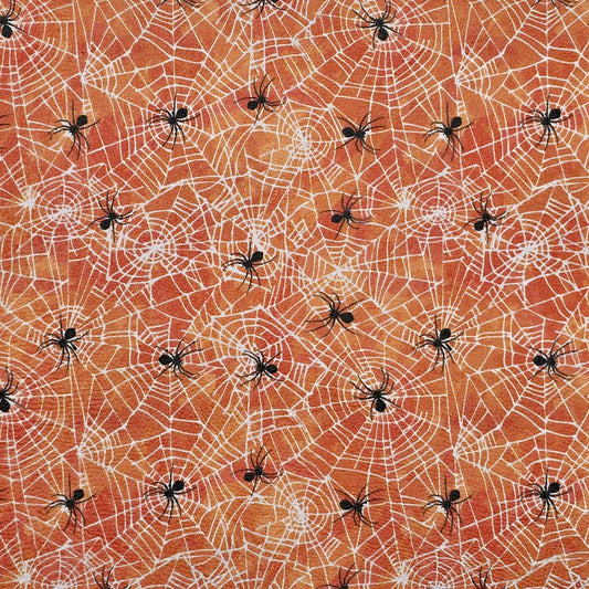 Ombre Orange Spiders Leatherette