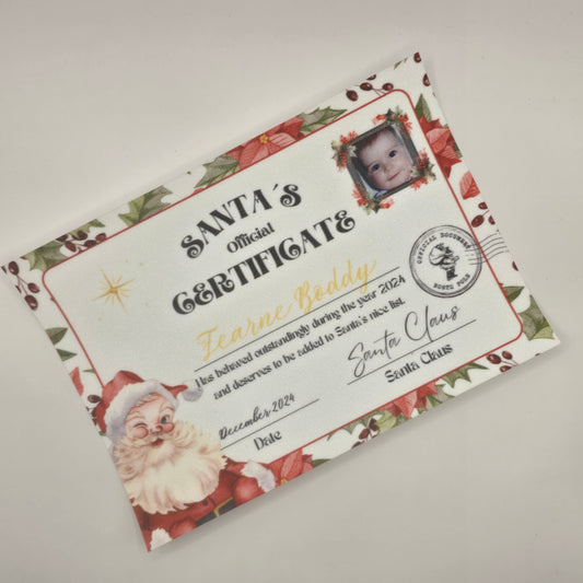 Nice List Certificate