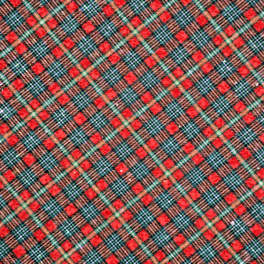 Traditional Tartan Tiny Plaid Chunky Glitter
