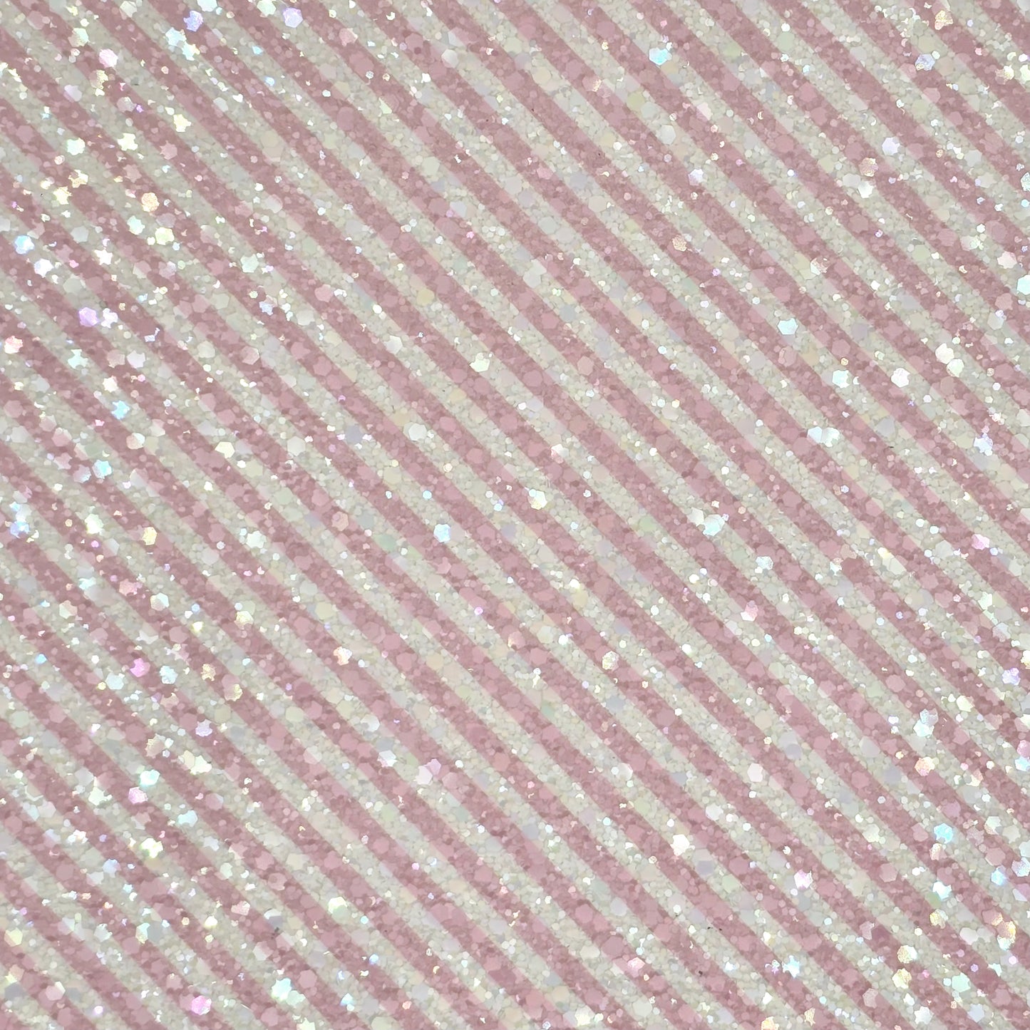 Candy Cane - Pink & White Chunky Glitter