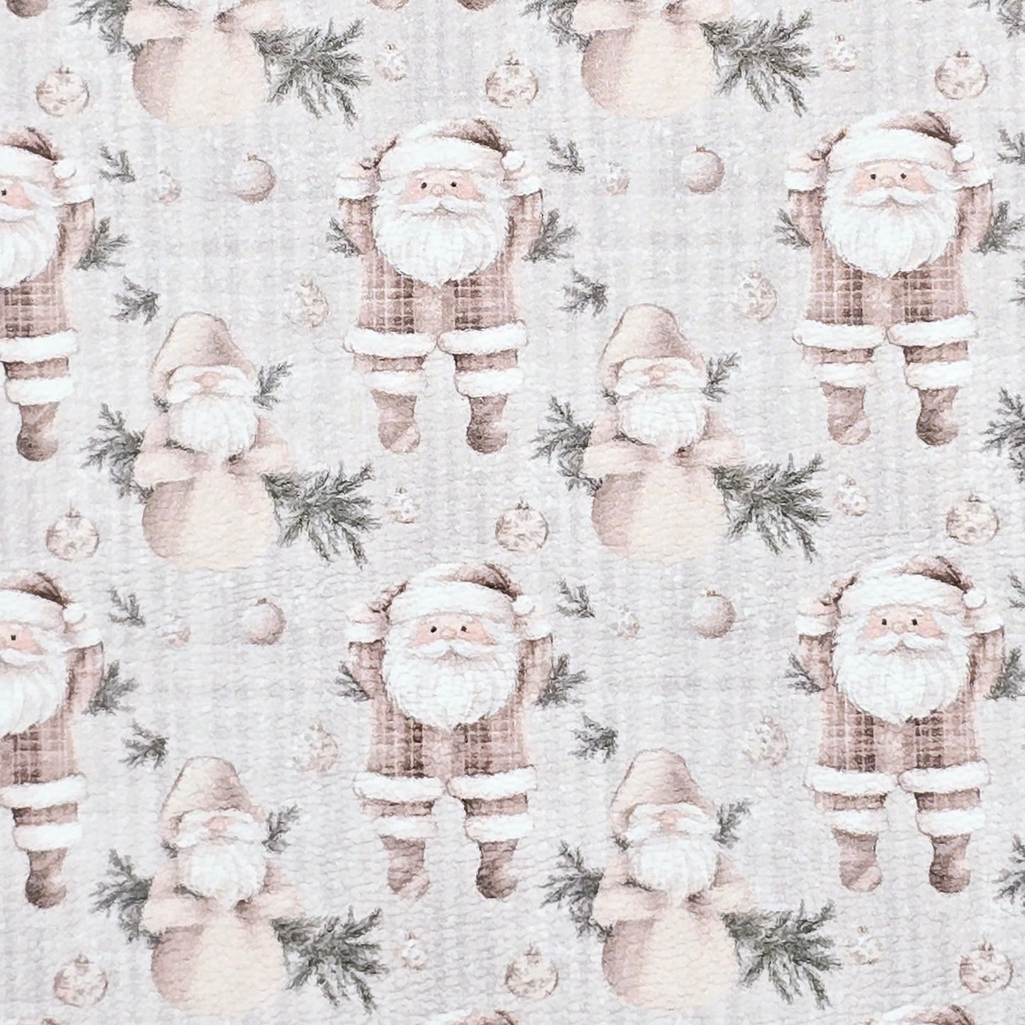 Rustic Tartan Santa Artisan Leatherette