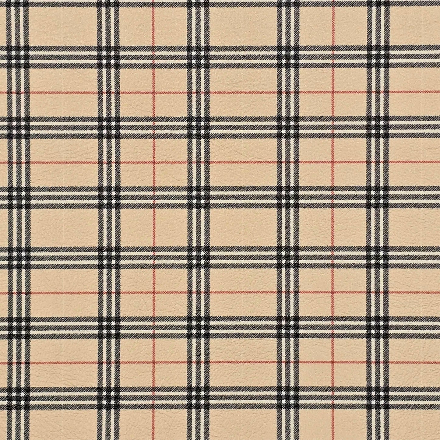 Beige Tartan Artisan Leatherette