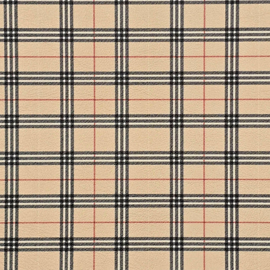 Beige Tartan Artisan Leatherette
