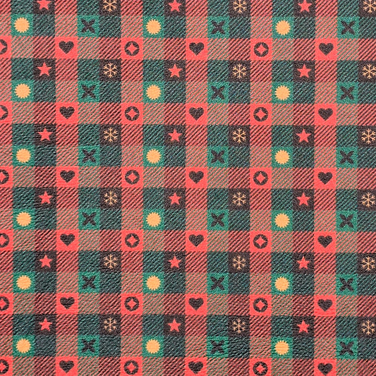Hearts and Crosses Tartan Artisan Leatherette