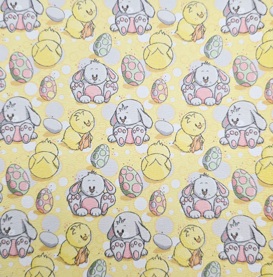 Easter Chicks & Bunny Friends Artisan Leatherette