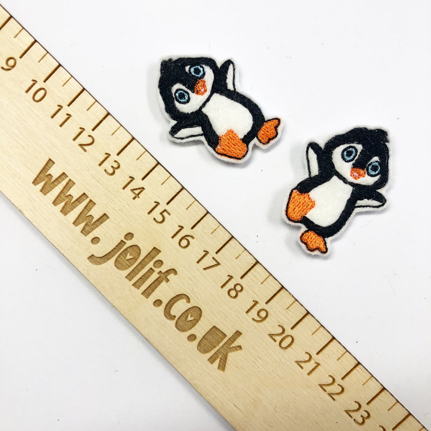 Happy Penguin Feltie - strip of 3