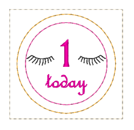 Unicorn Birthday Badge | Digital Embroidery File