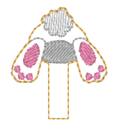 Hair Bow Peekaboo – 3 styles | Bunny bum | Chick | Bunny  | Digital Embroidery File