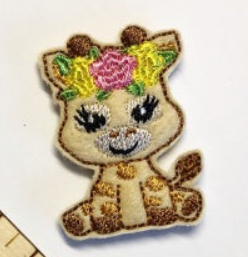 Giraffe Feltie in 2 sizes  | Digital Embroidery File