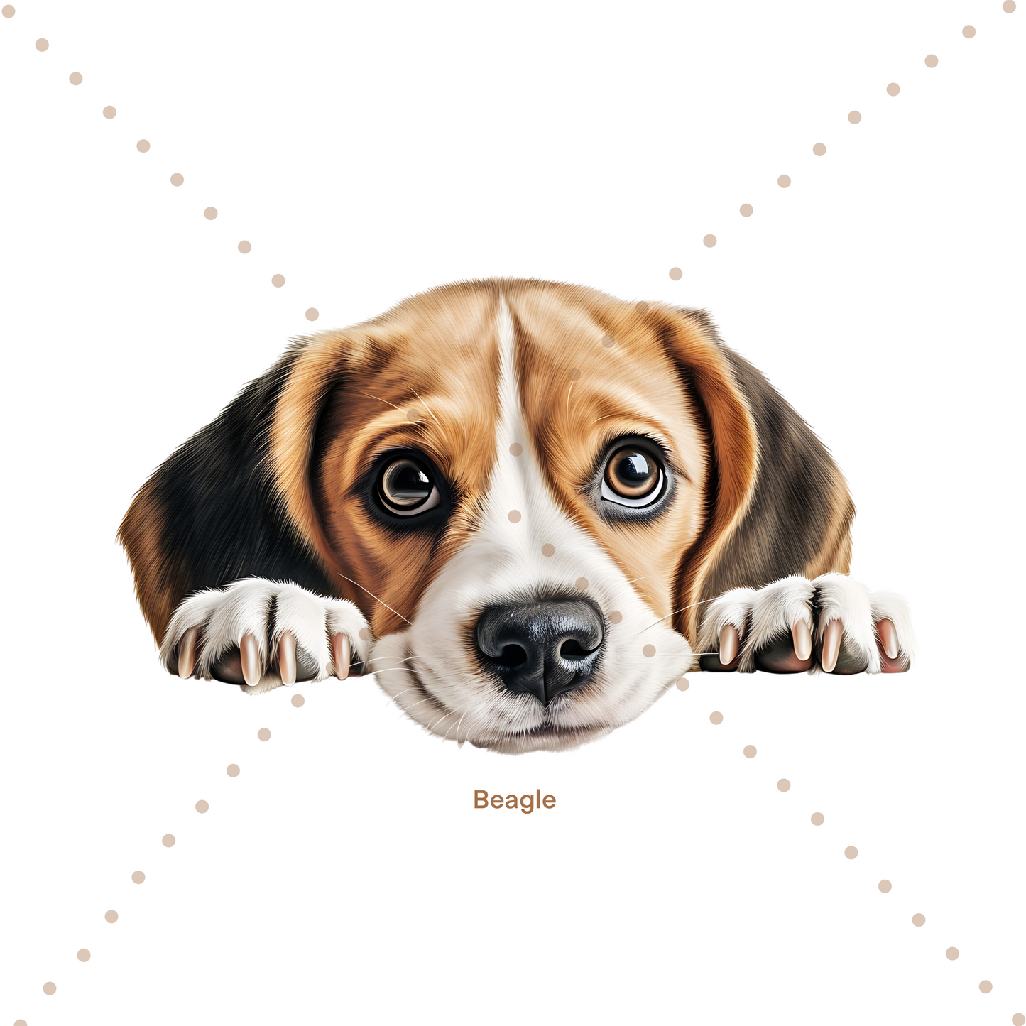 Personalised Peeking Dog | Printed Bow Loops