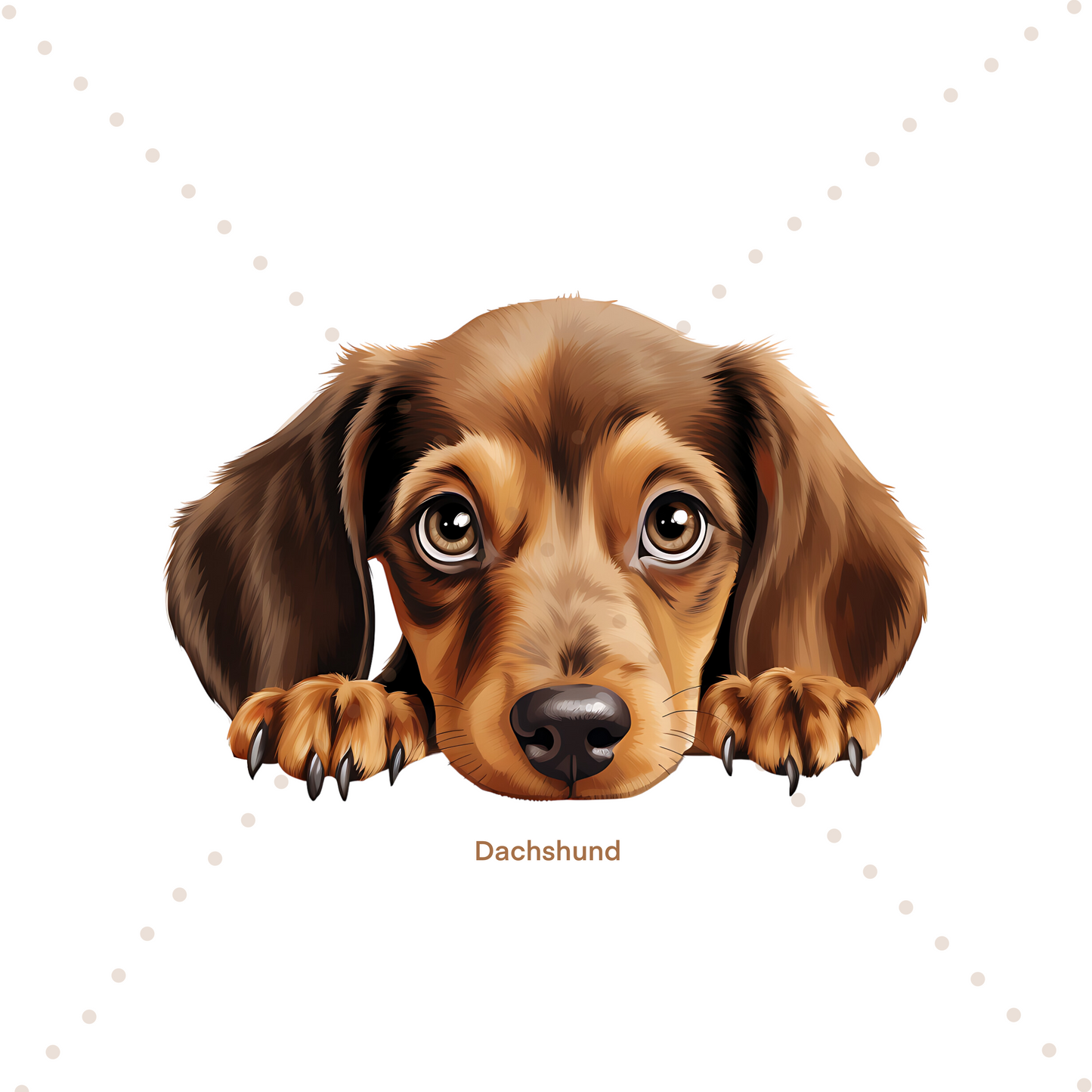 Personalised Peeking Dog | Printed Bow Loops