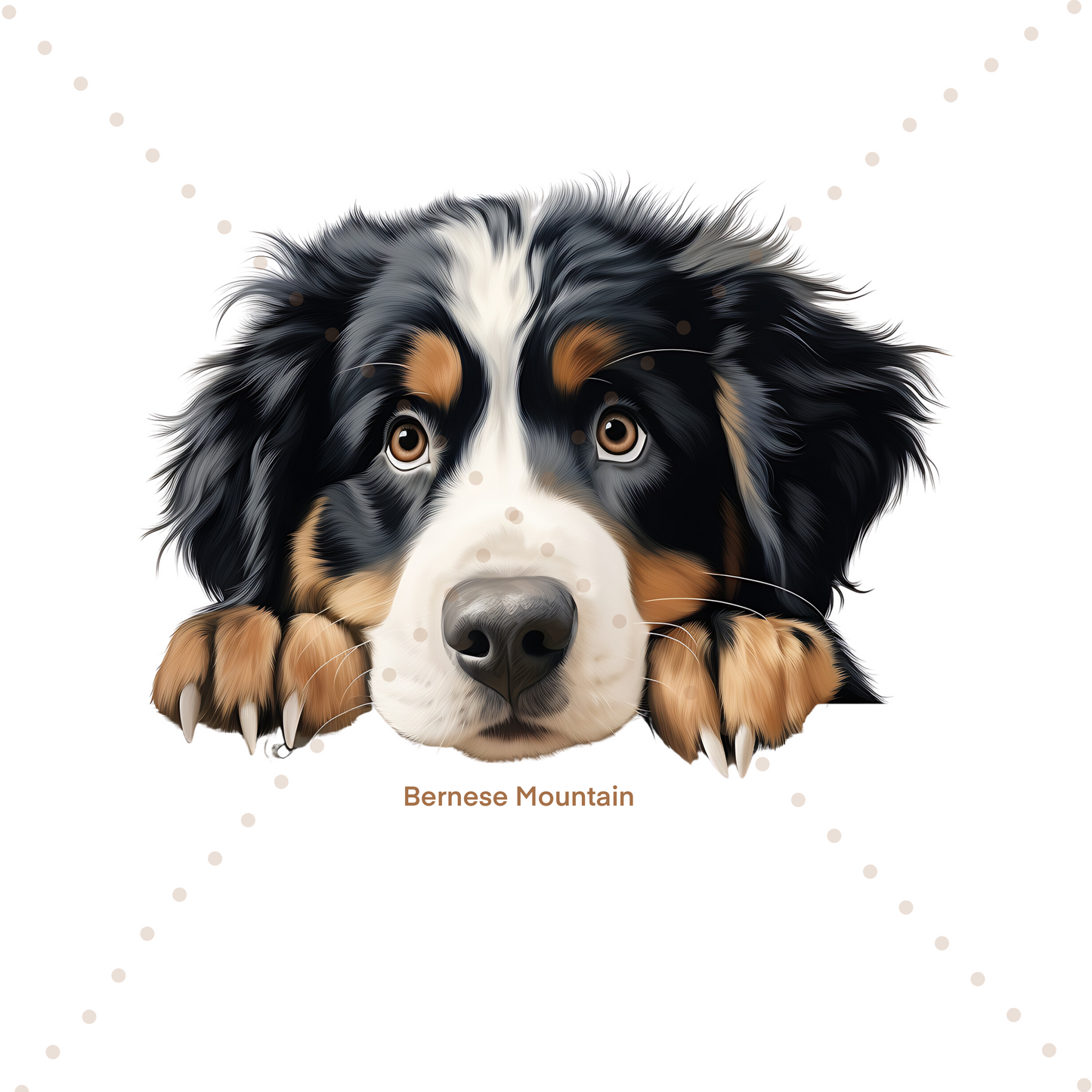 Personalised Peeking Dog | Printed Bow Loops