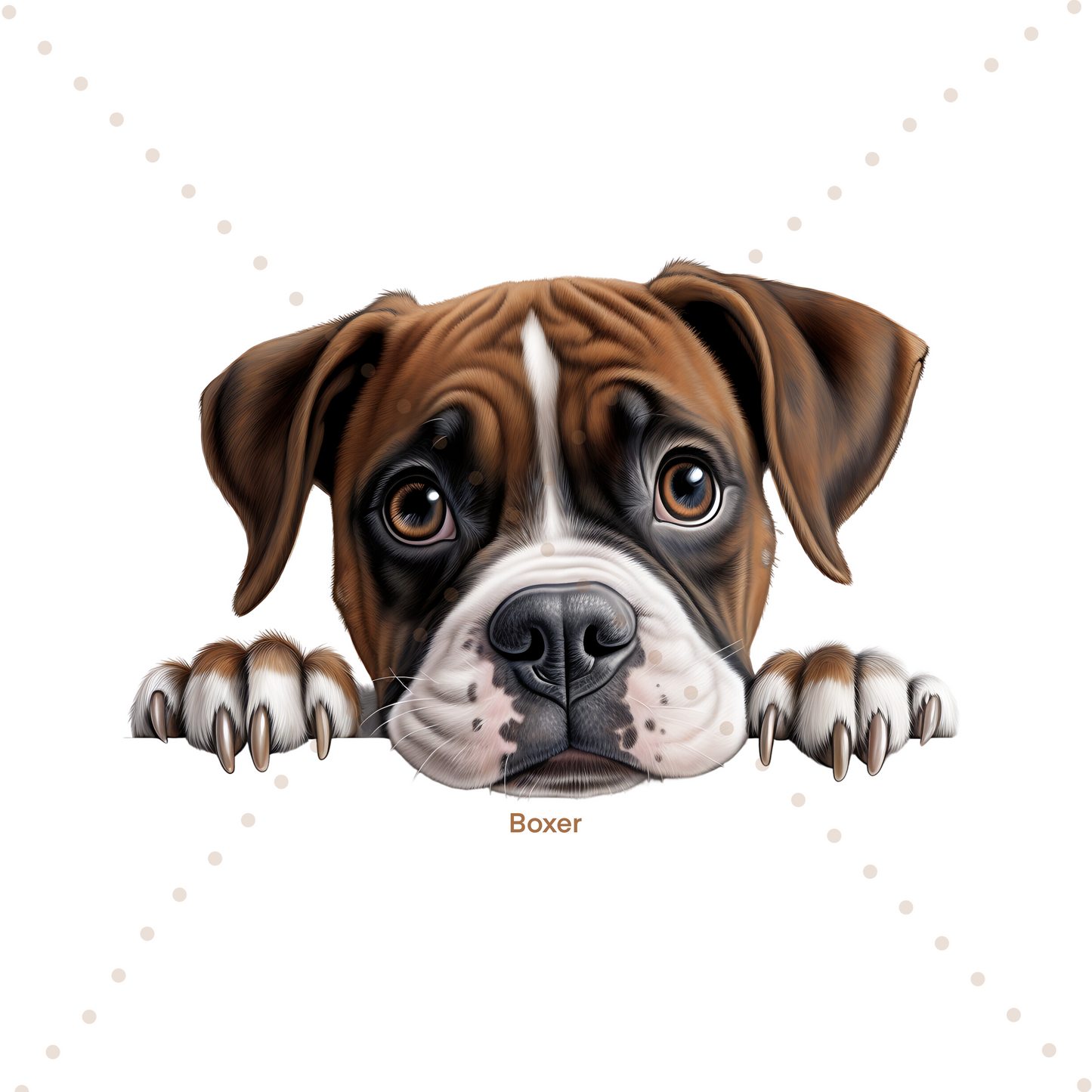 Personalised Peeking Dog | Printed Bow Loops