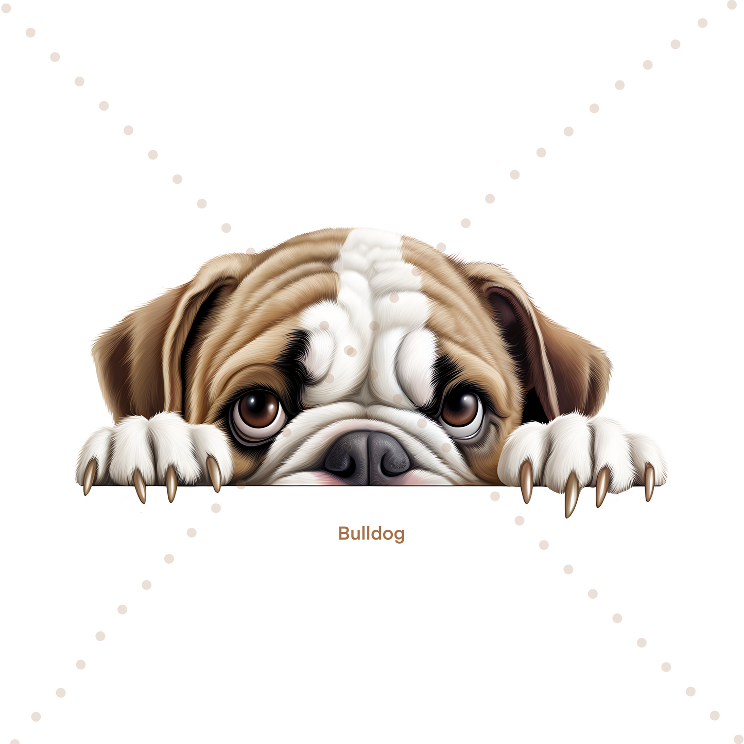 Personalised Peeking Dog | Printed Bow Loops