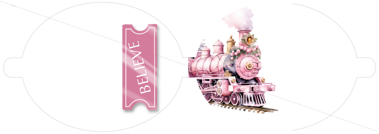 Christmas Express Believe Leatherette Bow Loops