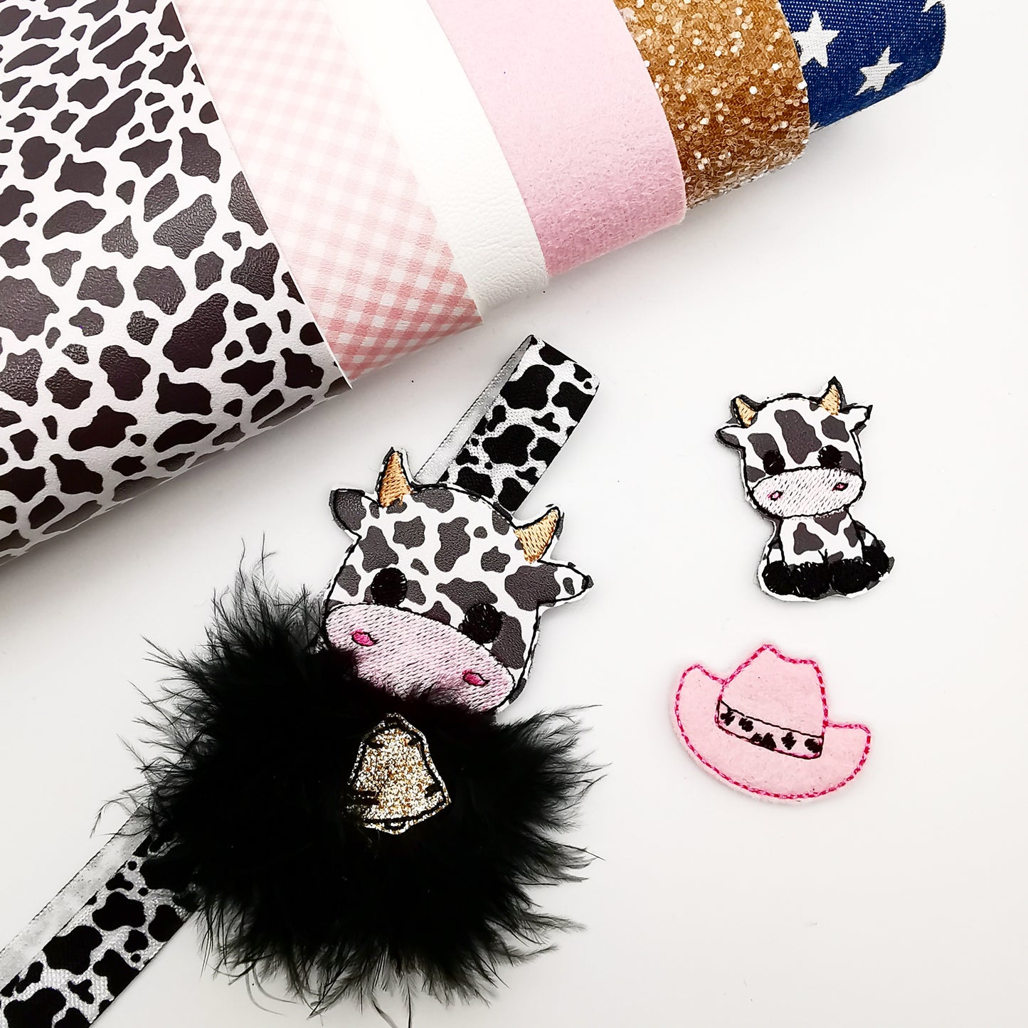 Cow Girl Hat Felties / Strip of 3