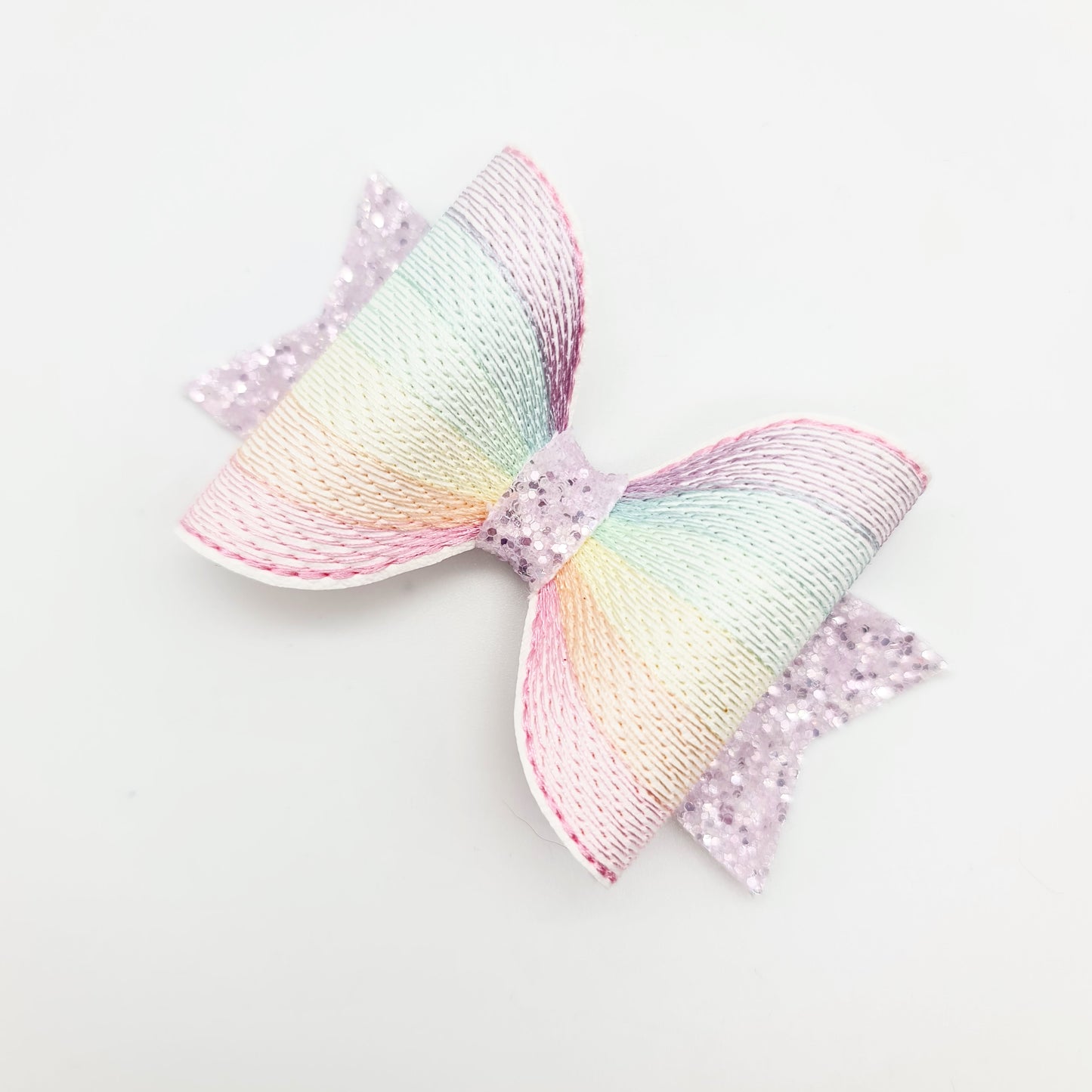 Rainbow of Stitches Embroidered Bows