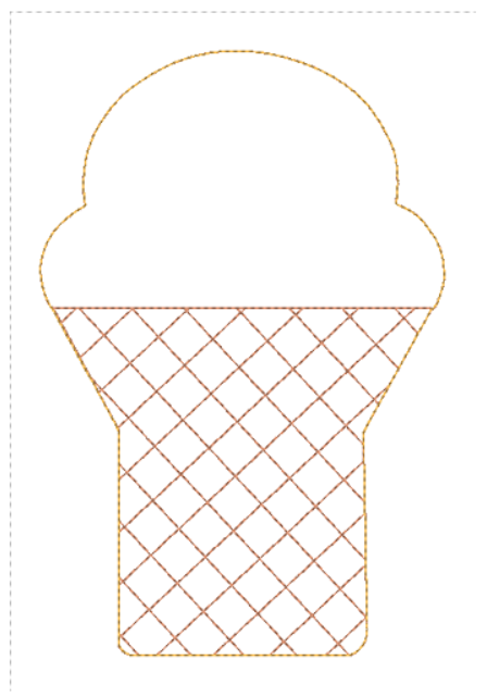Ice Cream Bow Holder  | Digital Embroidery File