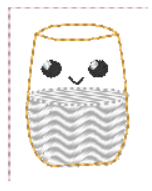 Glass of Milk feltie in 3 sizes   | Digital Embroidery File