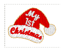 My 1st Christmas Santa Hat  feltie  | Digital Embroidery File