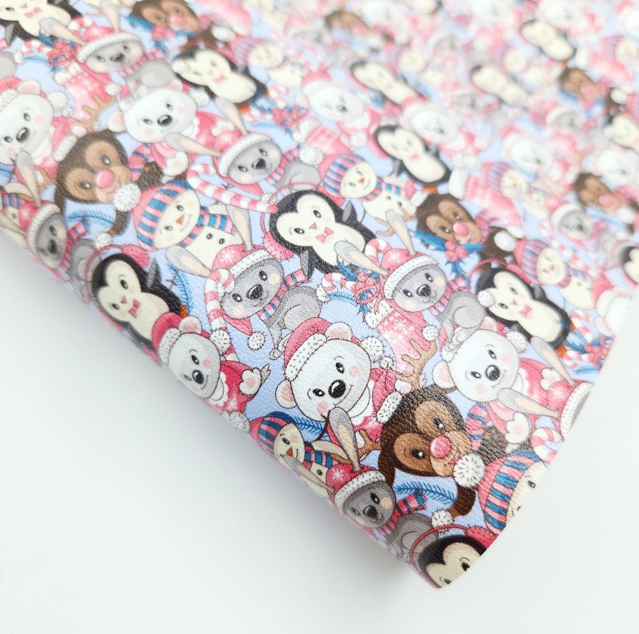 Winter Animal Collage Artisan Leatherette